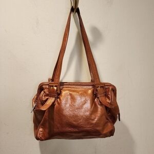 HOBO International Metallic double Handles strap Bag